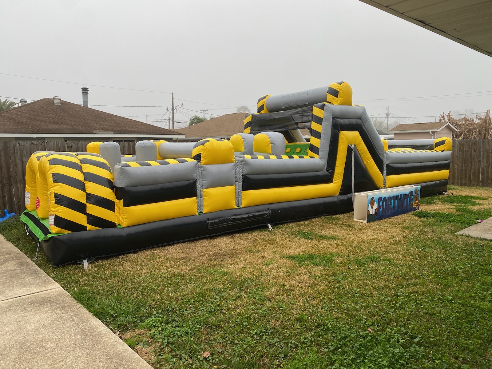 Obstacle course rental 40Ft. Radical Run Caution interactive