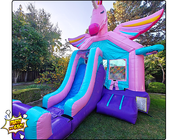 13x24 Unicorn Bounce HouseJump and Steep Slide