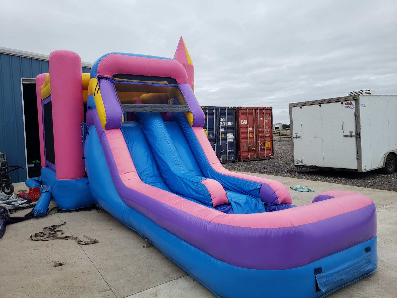 Double Lane Pink Combo Wet | Jump Around Party Rentals | water