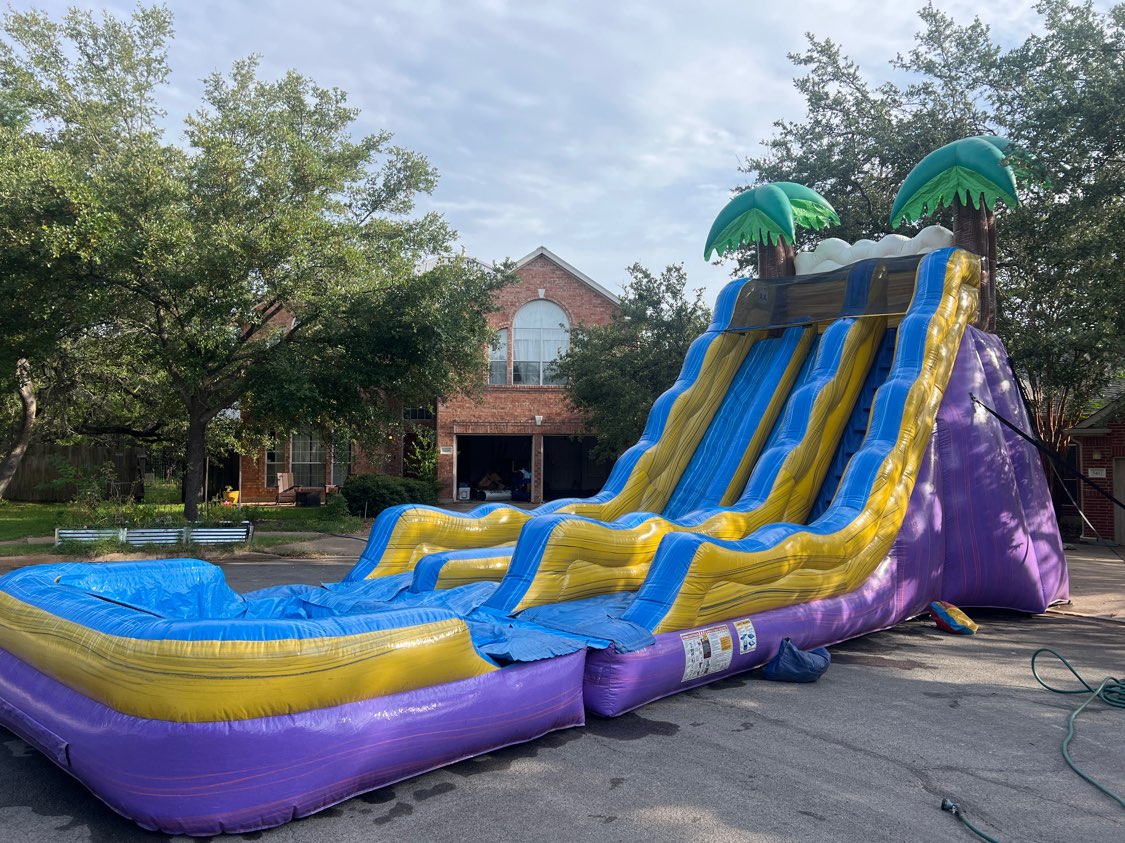 22ft Double Lane Tropical Blast Slide