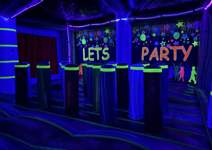 XL Glow After Dark Bounce House Rental | Glow Party Inflatable