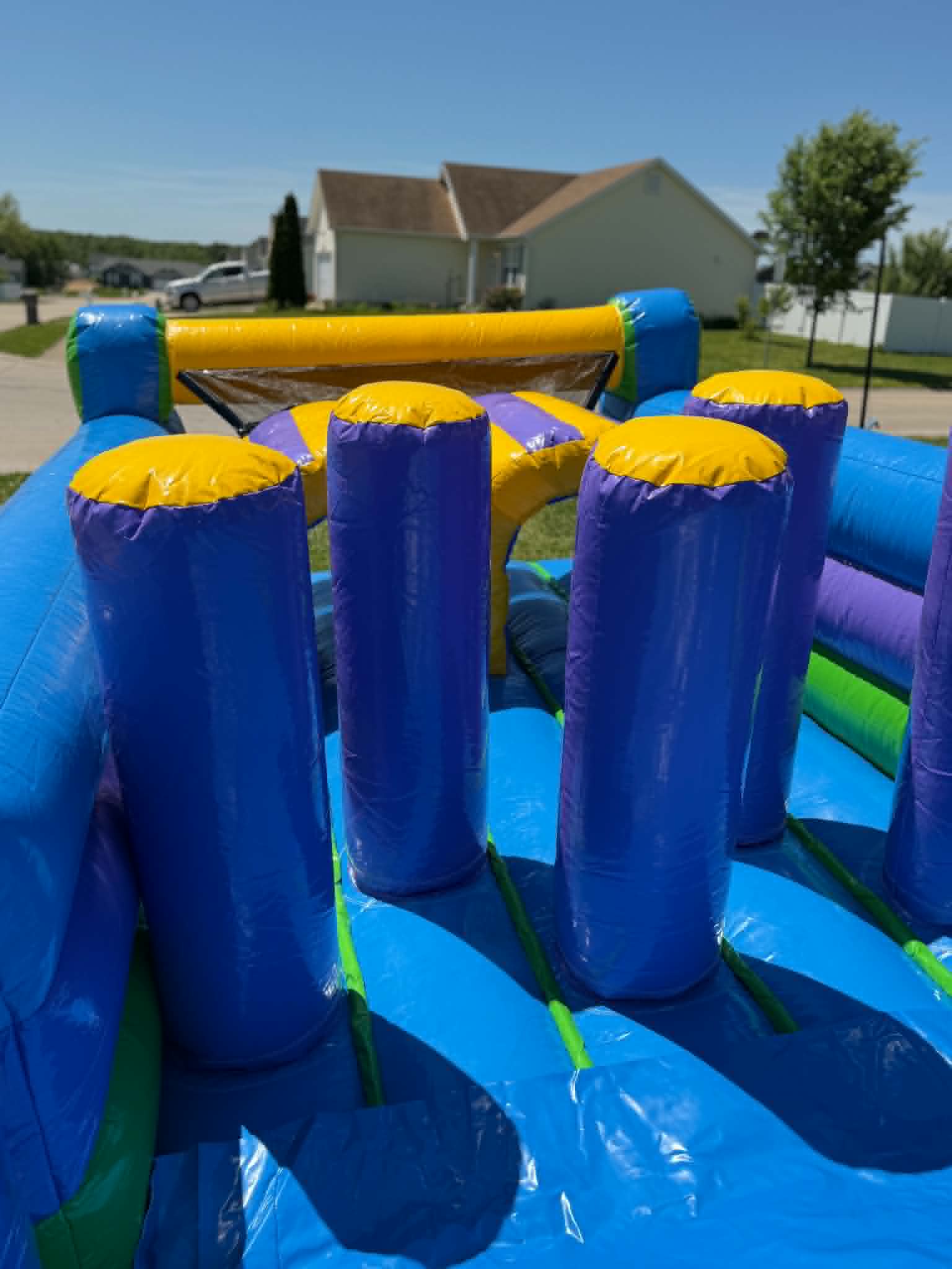 Final set of popup obstacles near the end of the 40 foot obstacle course