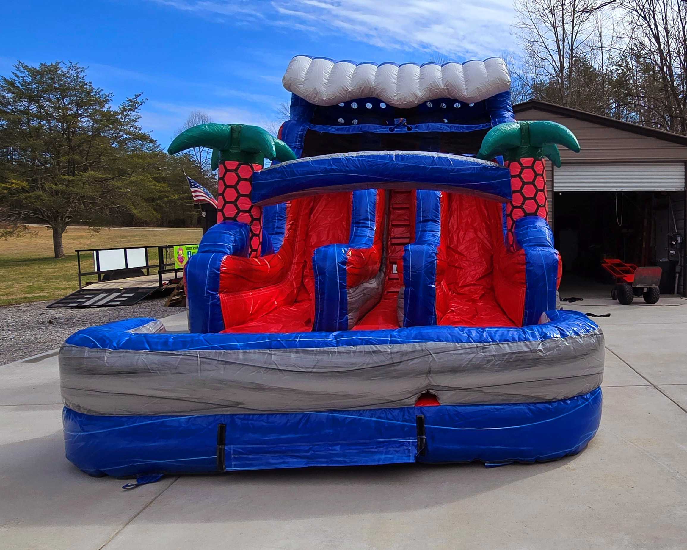 18ft Exotic Lagoon Dual Lane Slide (Wet Only)