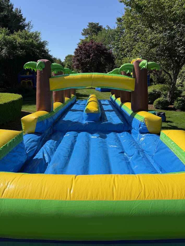 Dual Lane Tropical Slip and Slide Rental | Busy Bee Jumpers