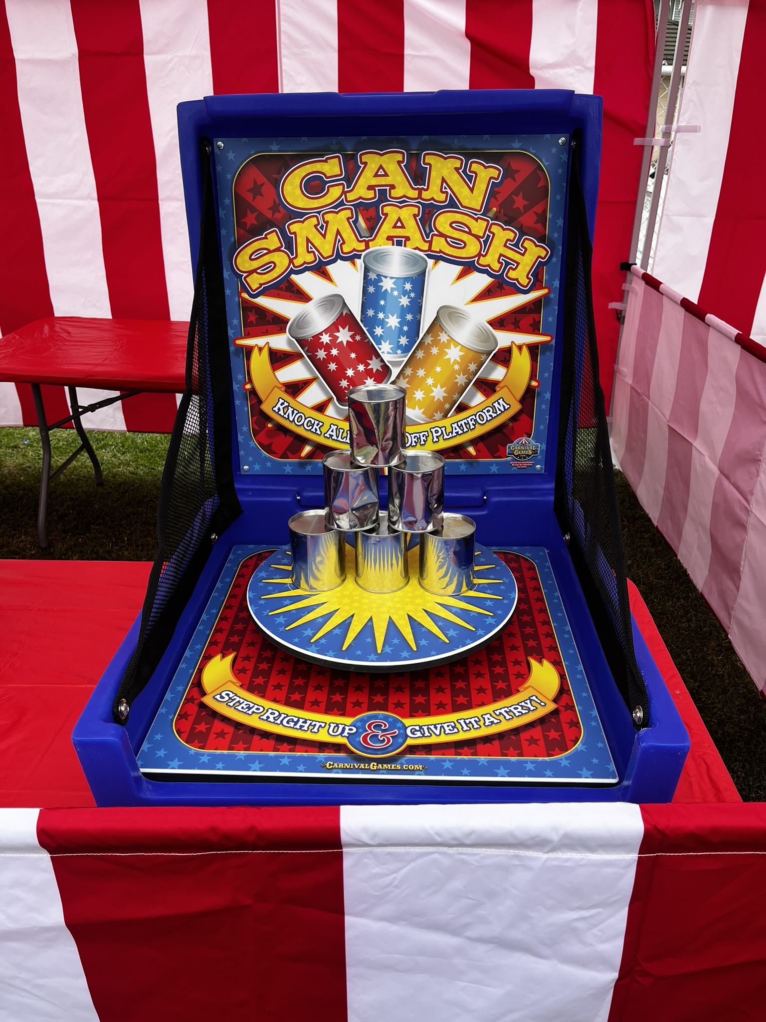 Can Smash Carnival Game Rental | Orange County, CA | Jump N Bounce, image size:1536x2048