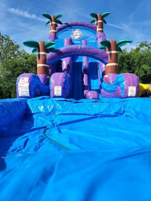 Purple Hurricanehec Water Slide - 22ft - 2 Lane