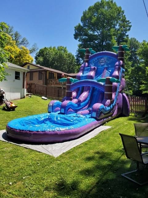 Purple Hurricanehec Water Slide - 22ft - 2 Lane