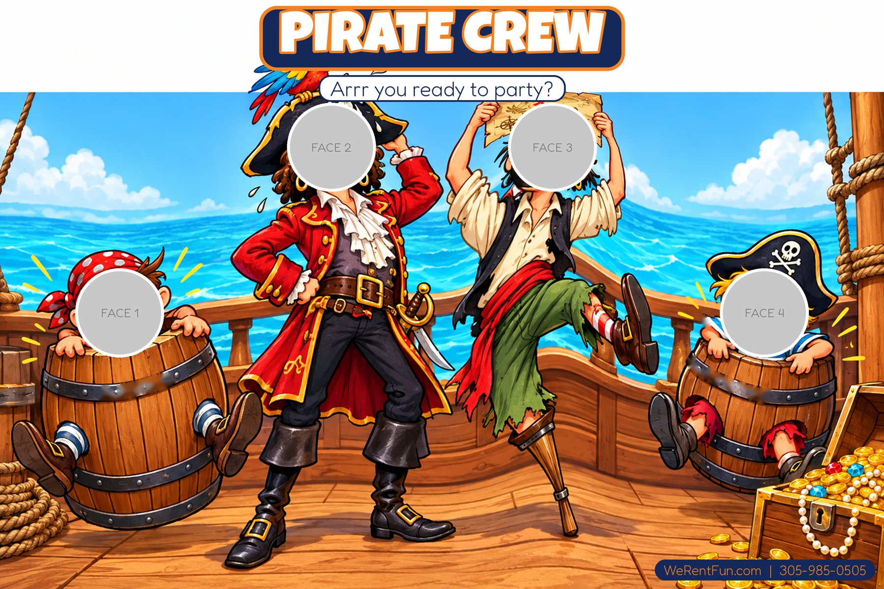 Pirate Crew face-in-hole photo backdrop theme