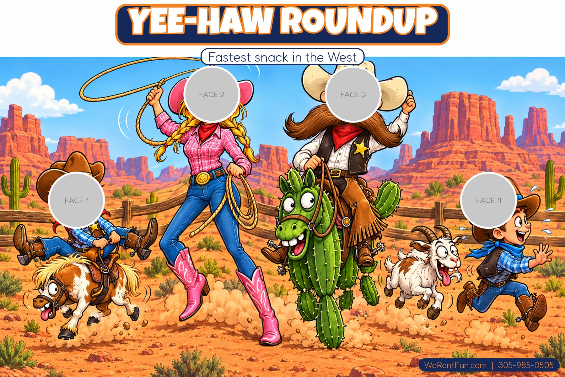 Yee-Haw Roundup face-in-hole photo backdrop theme