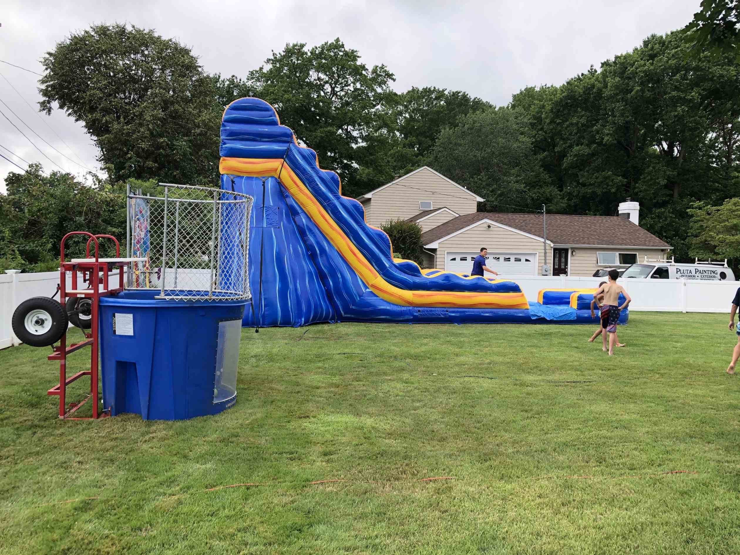 Blue Crush water slide at a church summer festival