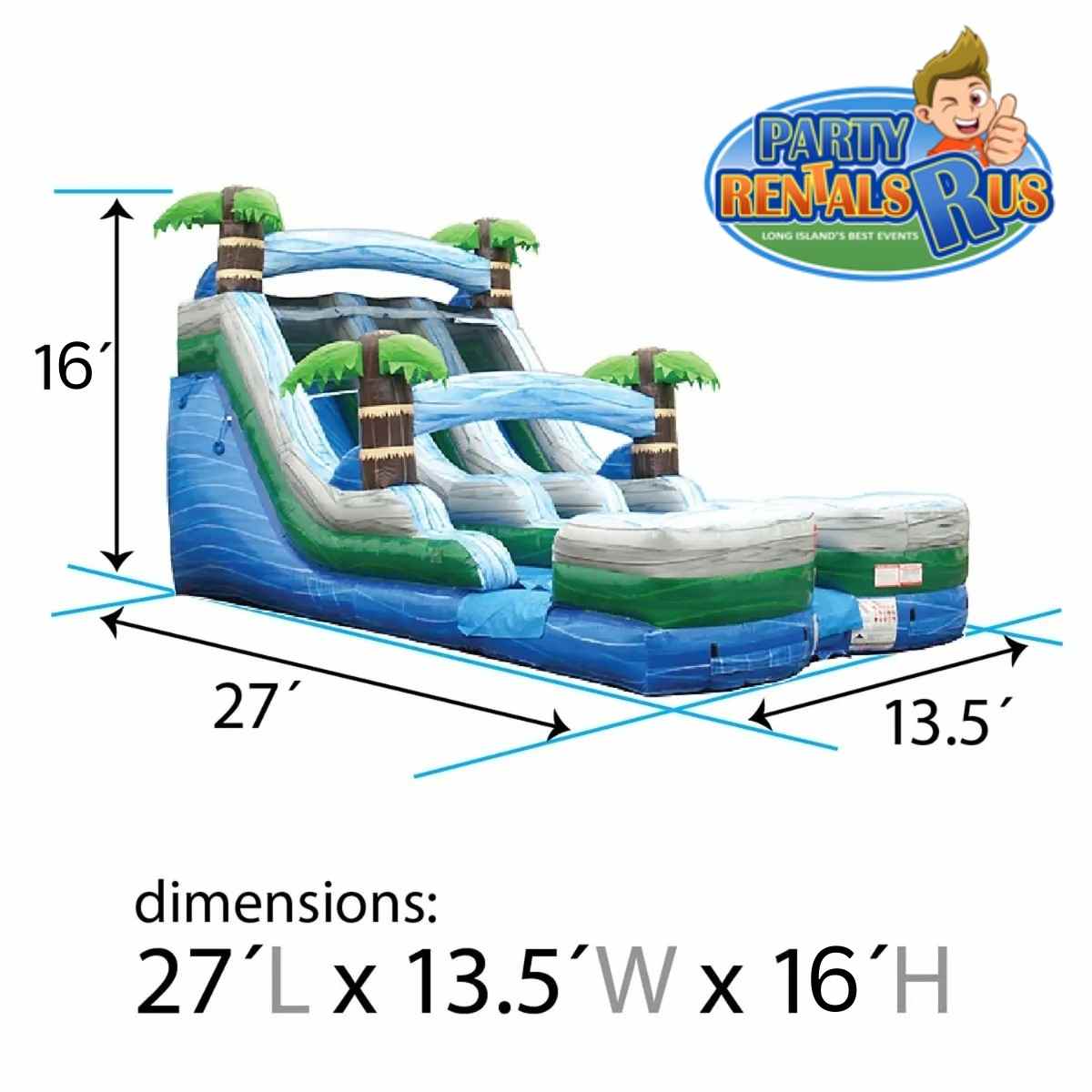 Double Lane Paradise Slide | PartyRentalsAreUs.com Long Island NY