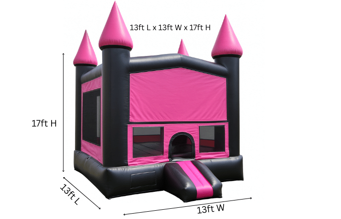 pink bounce house inflatable
