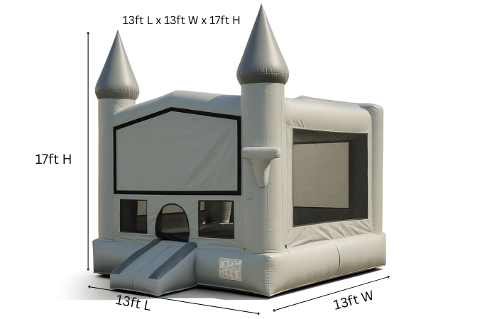 Grey bounce house