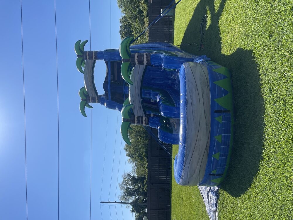 18 FT Blue Crush Waterslide Rental | Pearland TX Party Favorite