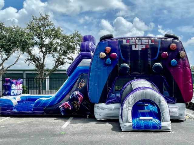 Video Game combo bounce house rental for gaming-themed birthday parties in Granbury TX