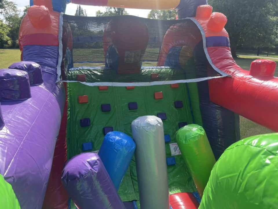 40' Block Party Obstacle Course obstacles