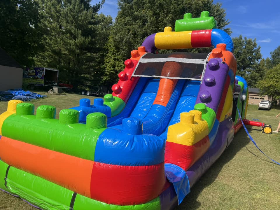 40' Block Party Obstacle Course slide