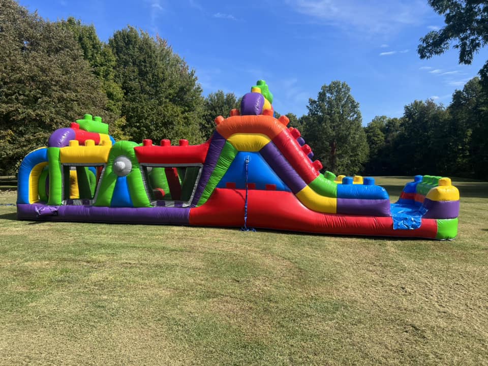 40' Block Party Obstacle Course angle view
