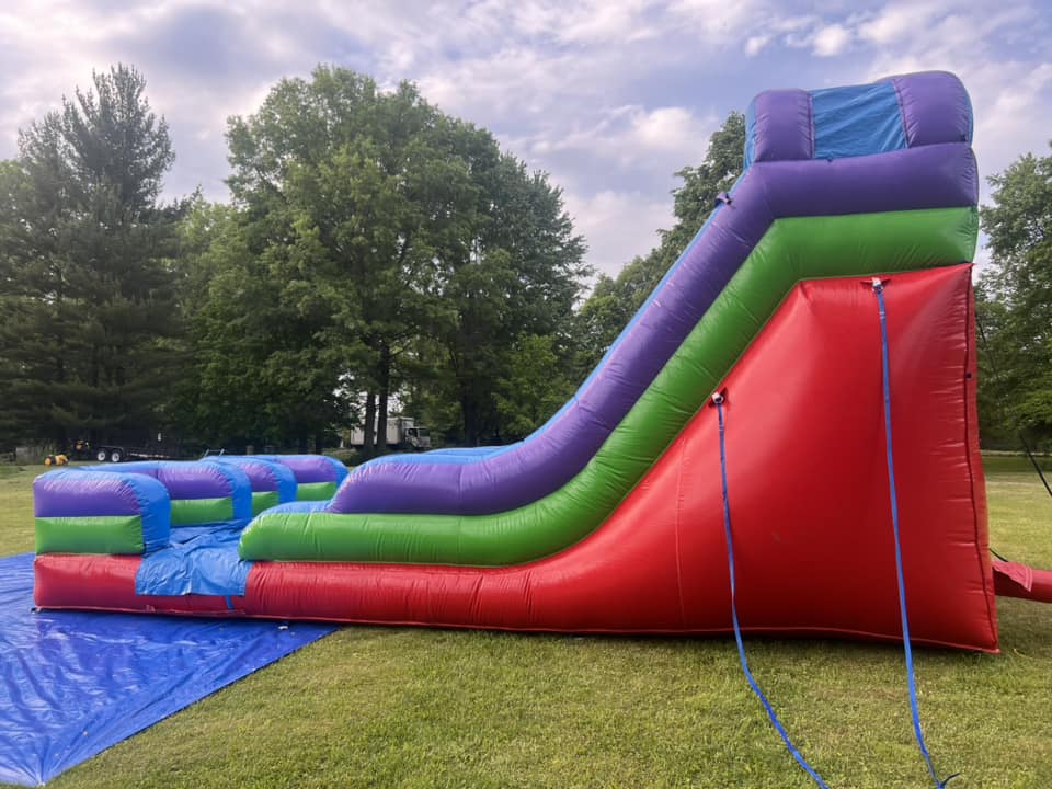 Retro water slide easy climb stairs