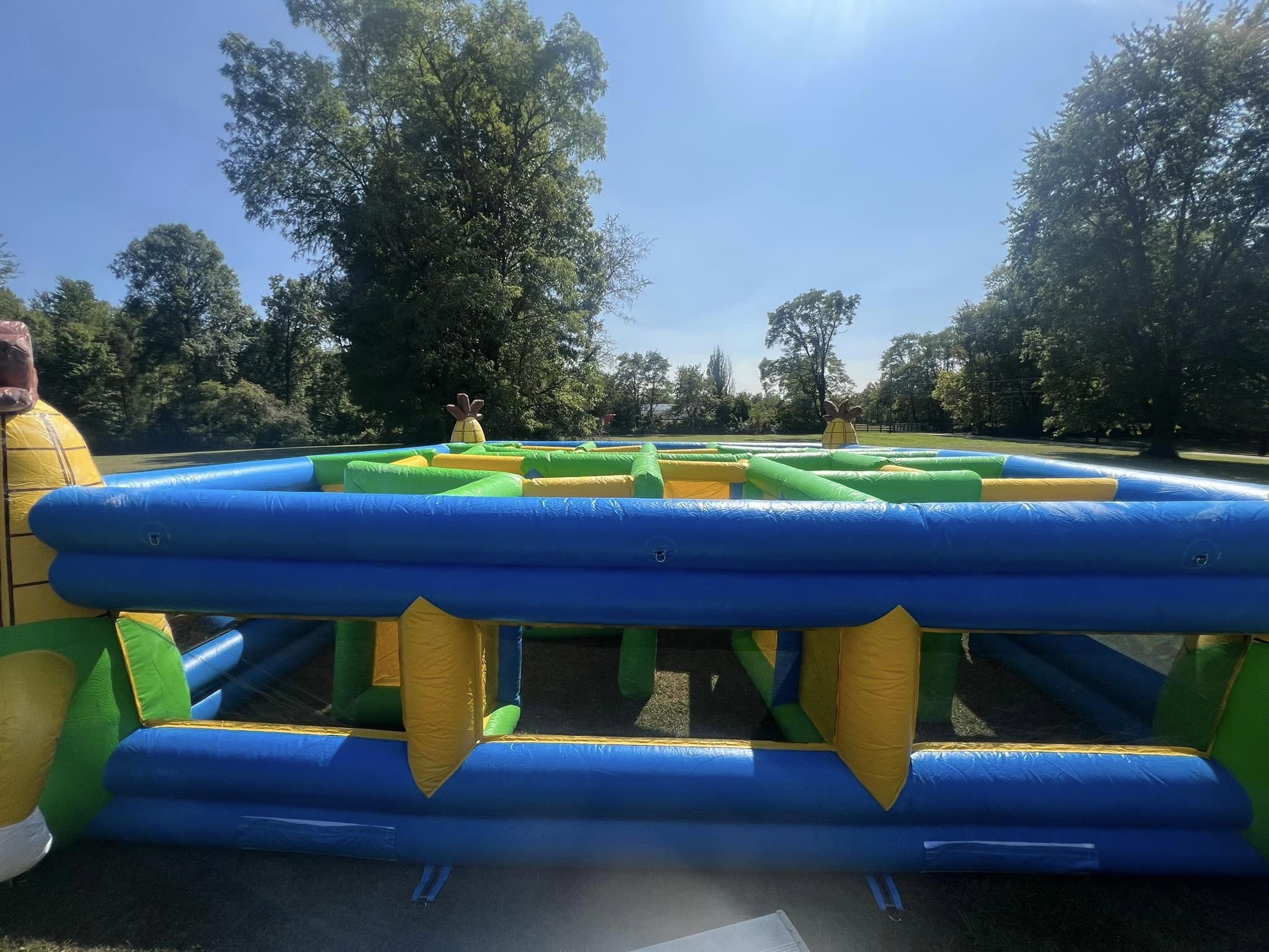 Giant Inflatable Corn Maze inside pathways