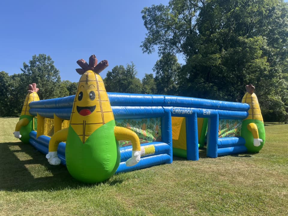 Giant Inflatable Corn Maze corn characters