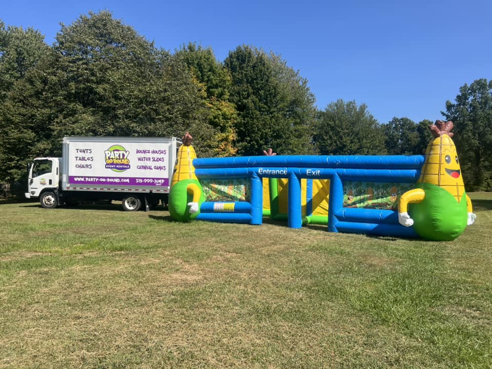 Giant Inflatable Corn Maze aerial view