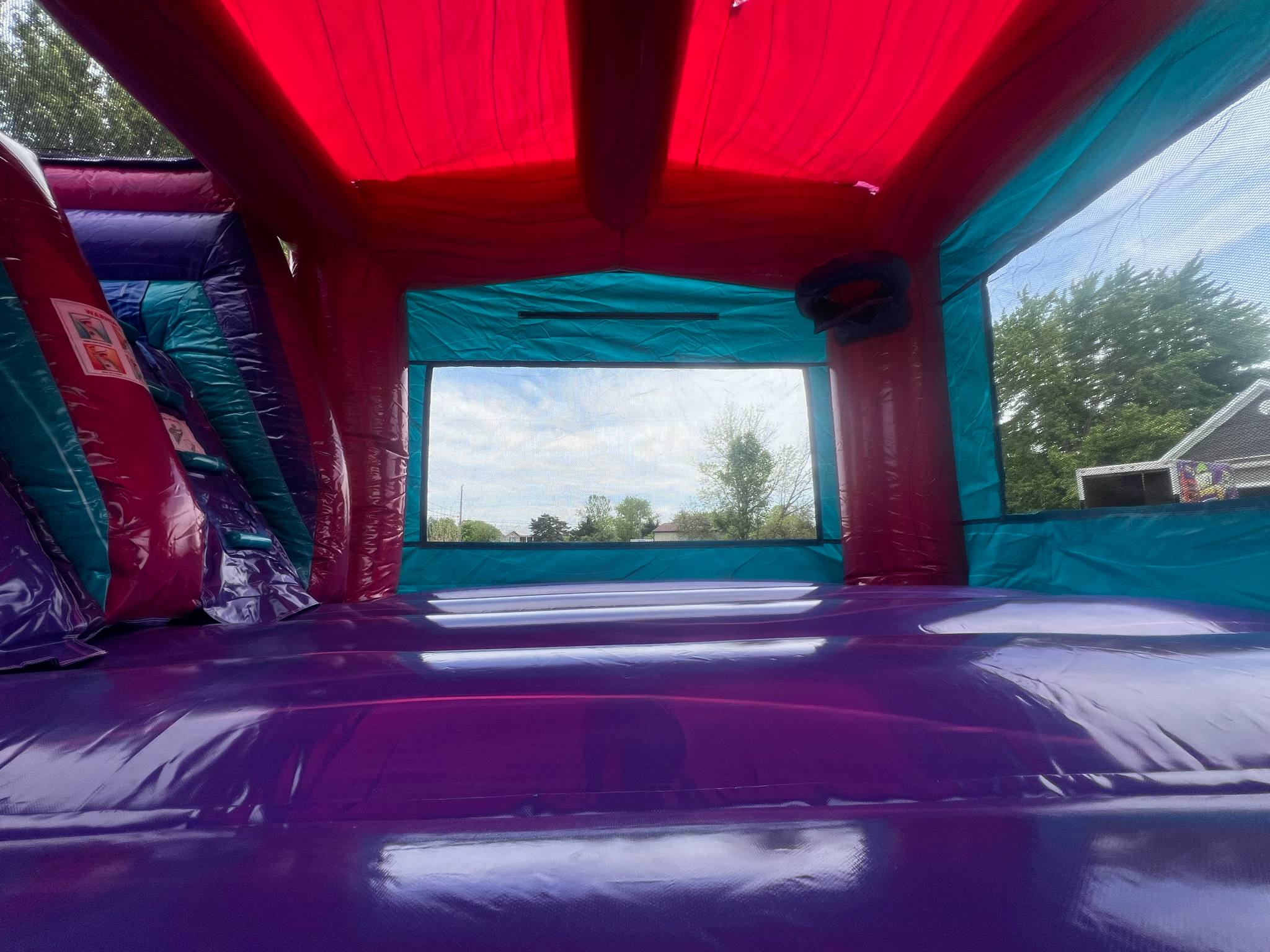 Party Palace Double Lane Combo inflatable - details view
