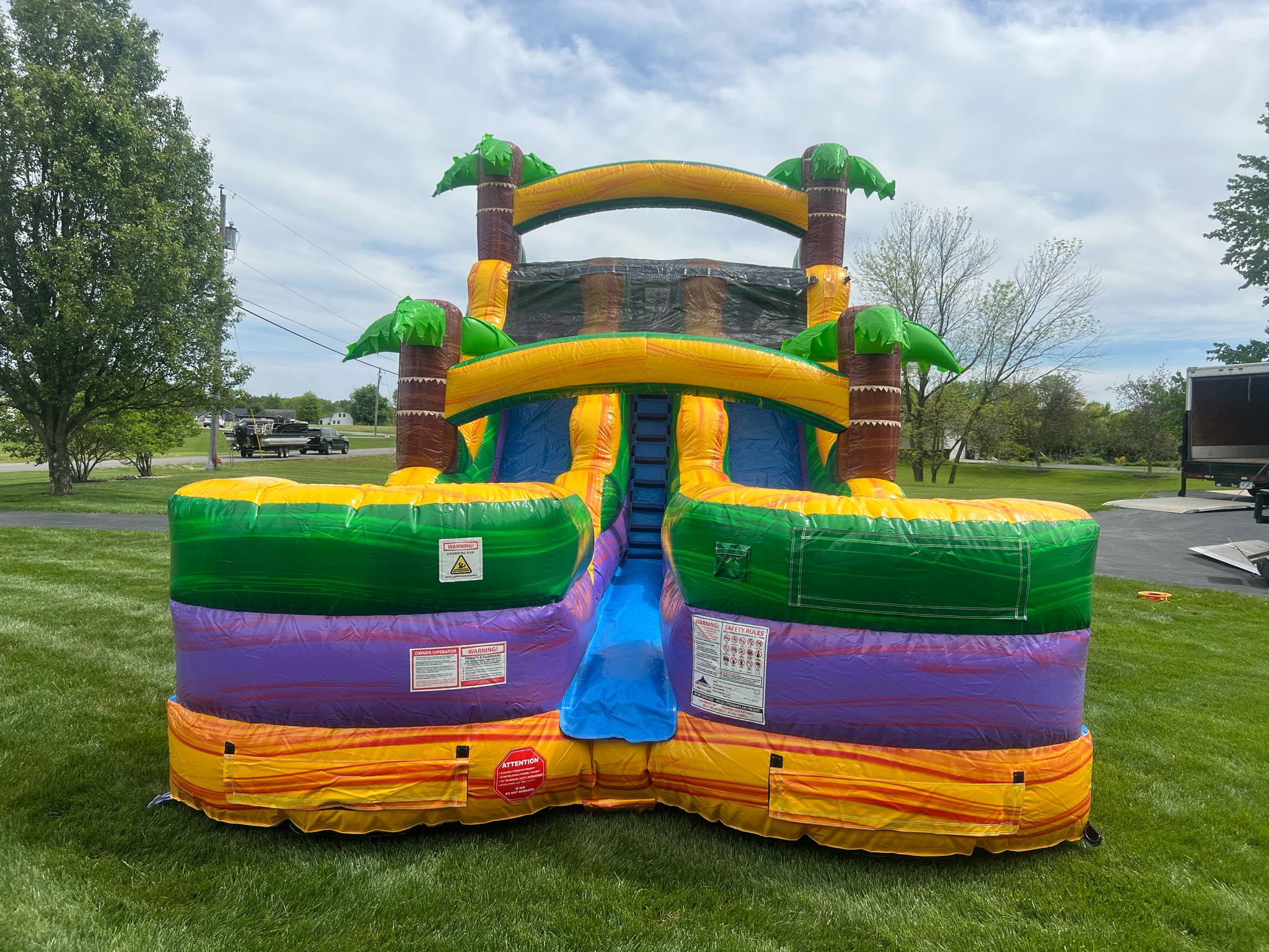 Tropical Falls water slide front view