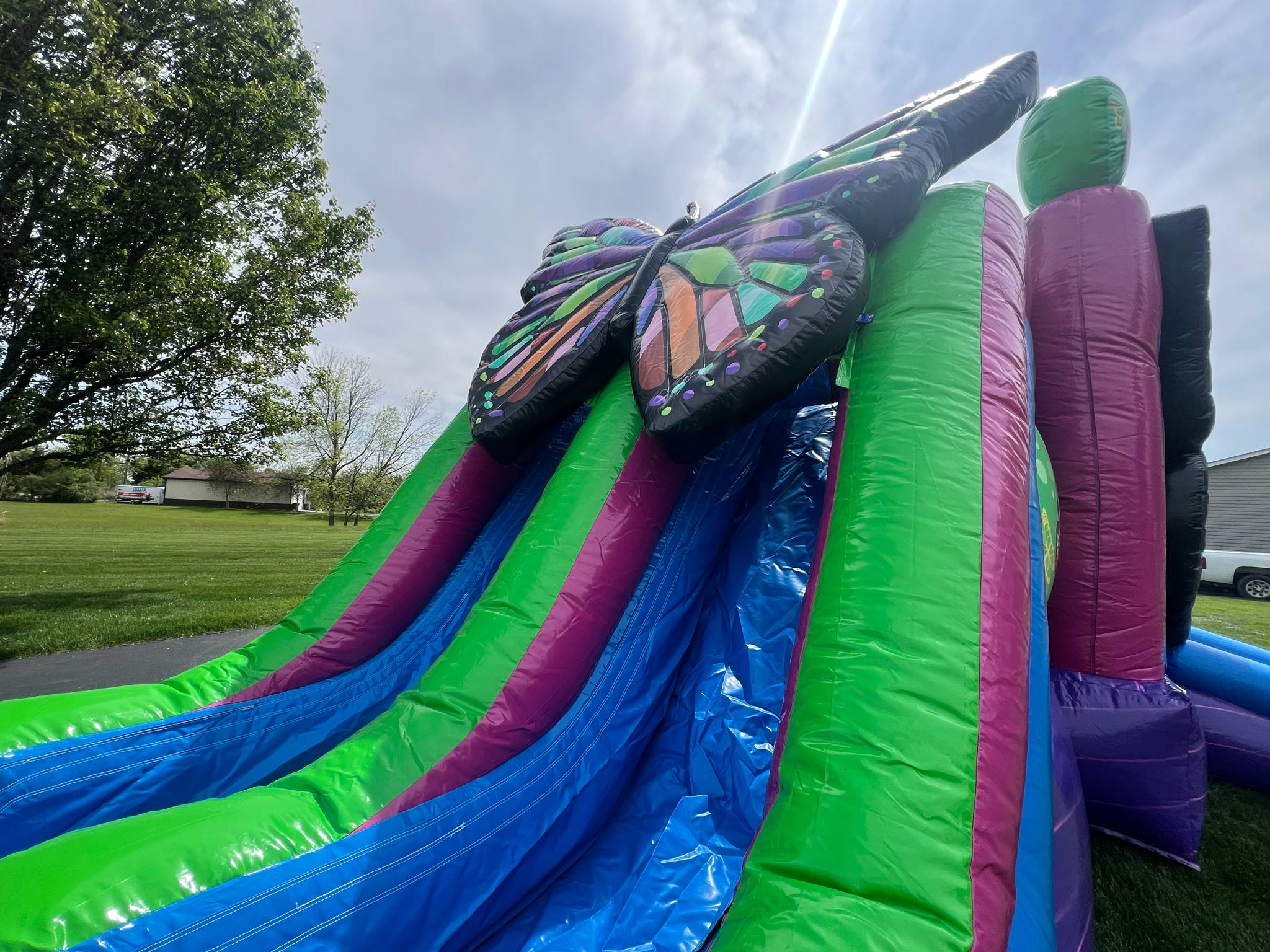 Beautiful Butterfly double slide lanes view