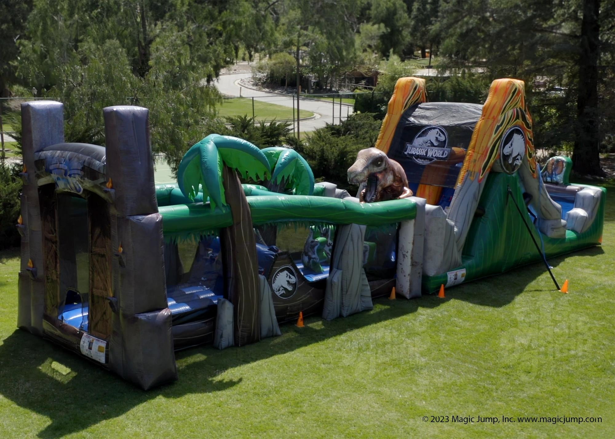 Rent Jurassic World 50' Obstacle Course in Bakersfield | Slide N