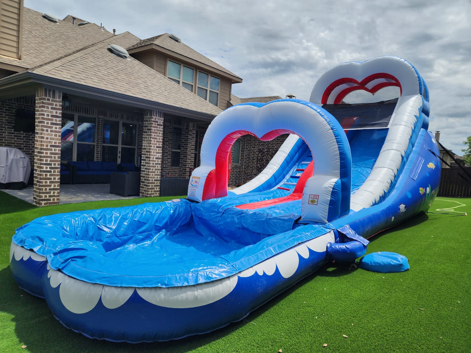 (49) 16 Feet Double Arch Water Slide
