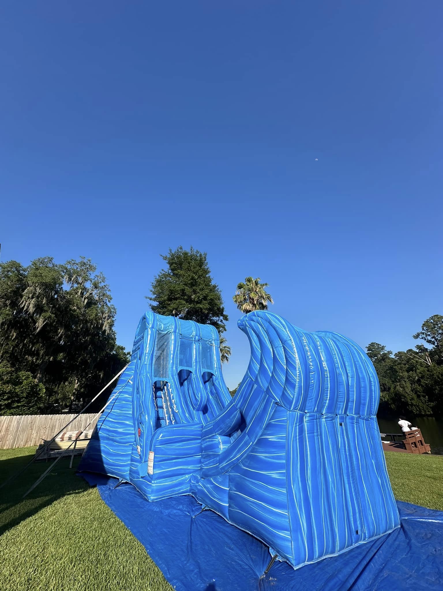 Blue Rampage Double Lane Waterslide - 21ft Waterslide for Summer Fun